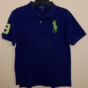Polo Ralph Lauren Boys Navy Blue Polo Shirt Size Extra Large (XL)